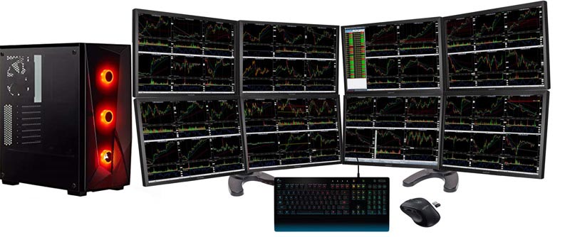 8 monitor stock trading computer